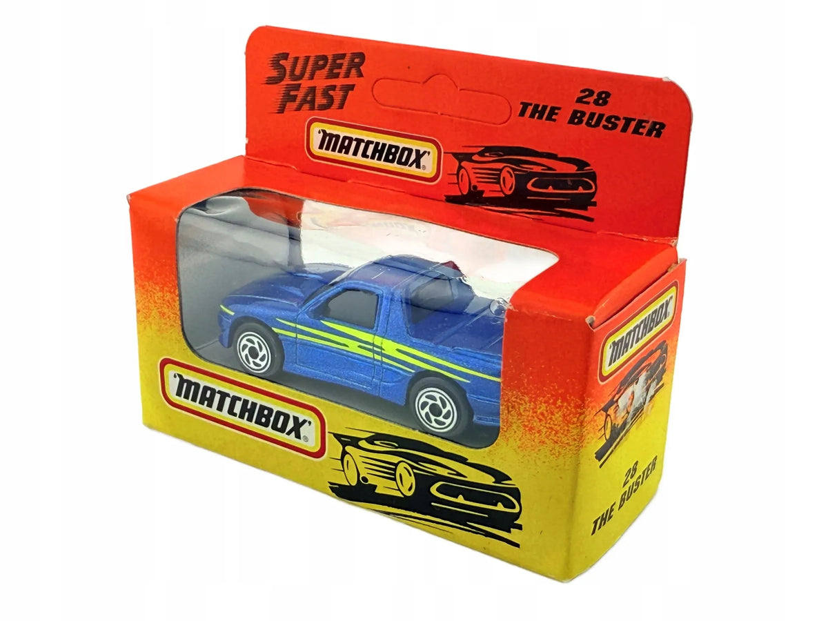 THE BUSTER, Matchbox, Resoraki, Die cast 28, Niebieski, 1:64