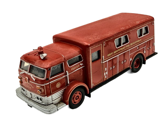 1960 MACK C HEAVY FIRE RESCUE TRUCK, STRAŻ POŻARNA, AmerCom Lata '70, 1:60