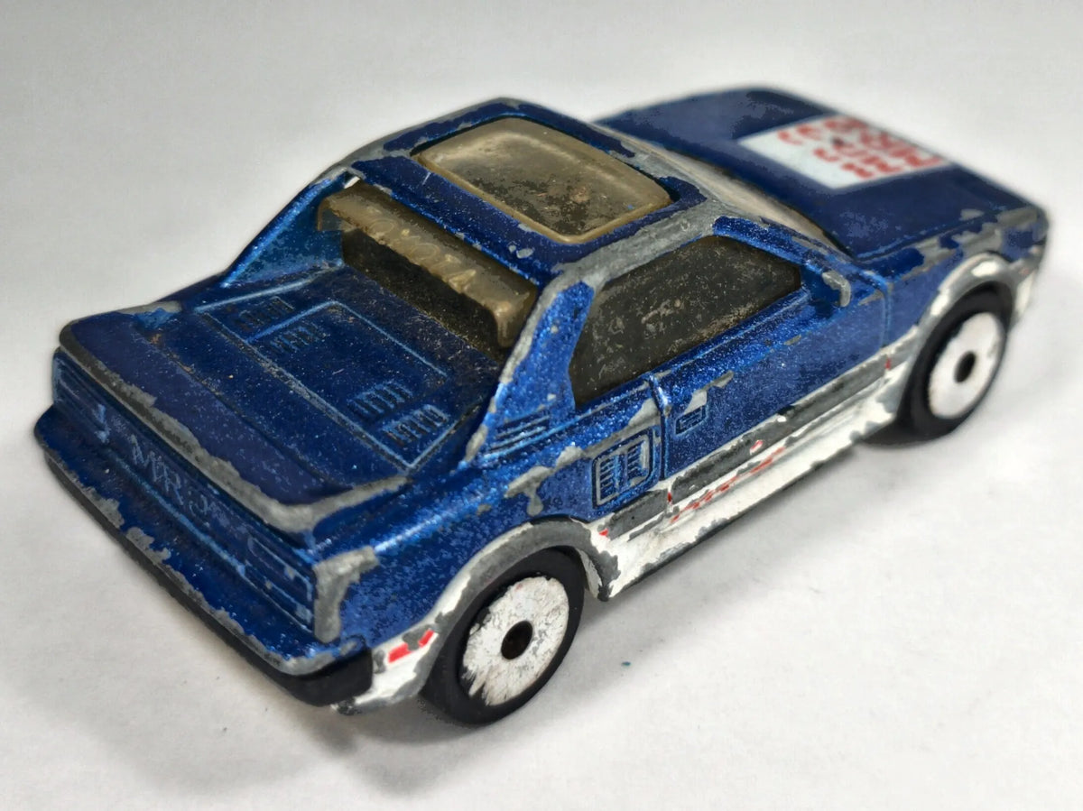 TOYOTA MR2 Lasers Matchbox 1986 Niebieski 1:56 Made in Macau – zdjęcie 3