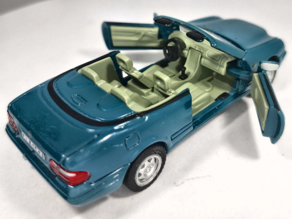 MERCEDES BENZ CLK CABRIO, Hongwell ok 2005, Die cast, Zielony 1:40 Resoraki – zdjęcie 3