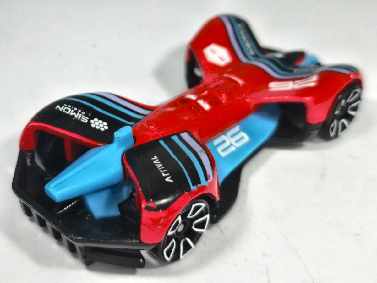 Roborace Robocar Hot Wheels 2013 HW EXOTICS 1:64 Luzak Czerwony – zdjęcie 3
