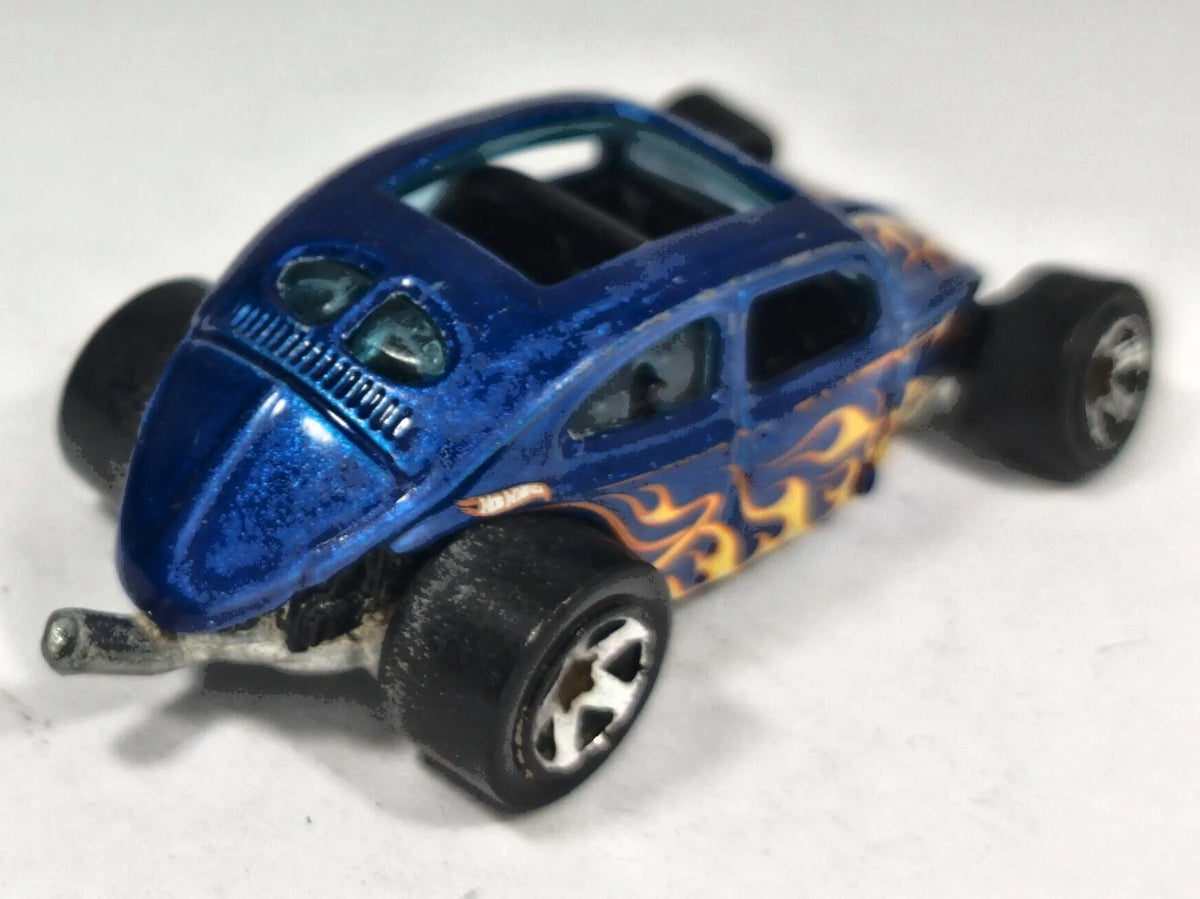 Custom Volkswagen Beetle Hot Wheels 1:64 Luzak Niebieski 2xMetal – zdjęcie 3