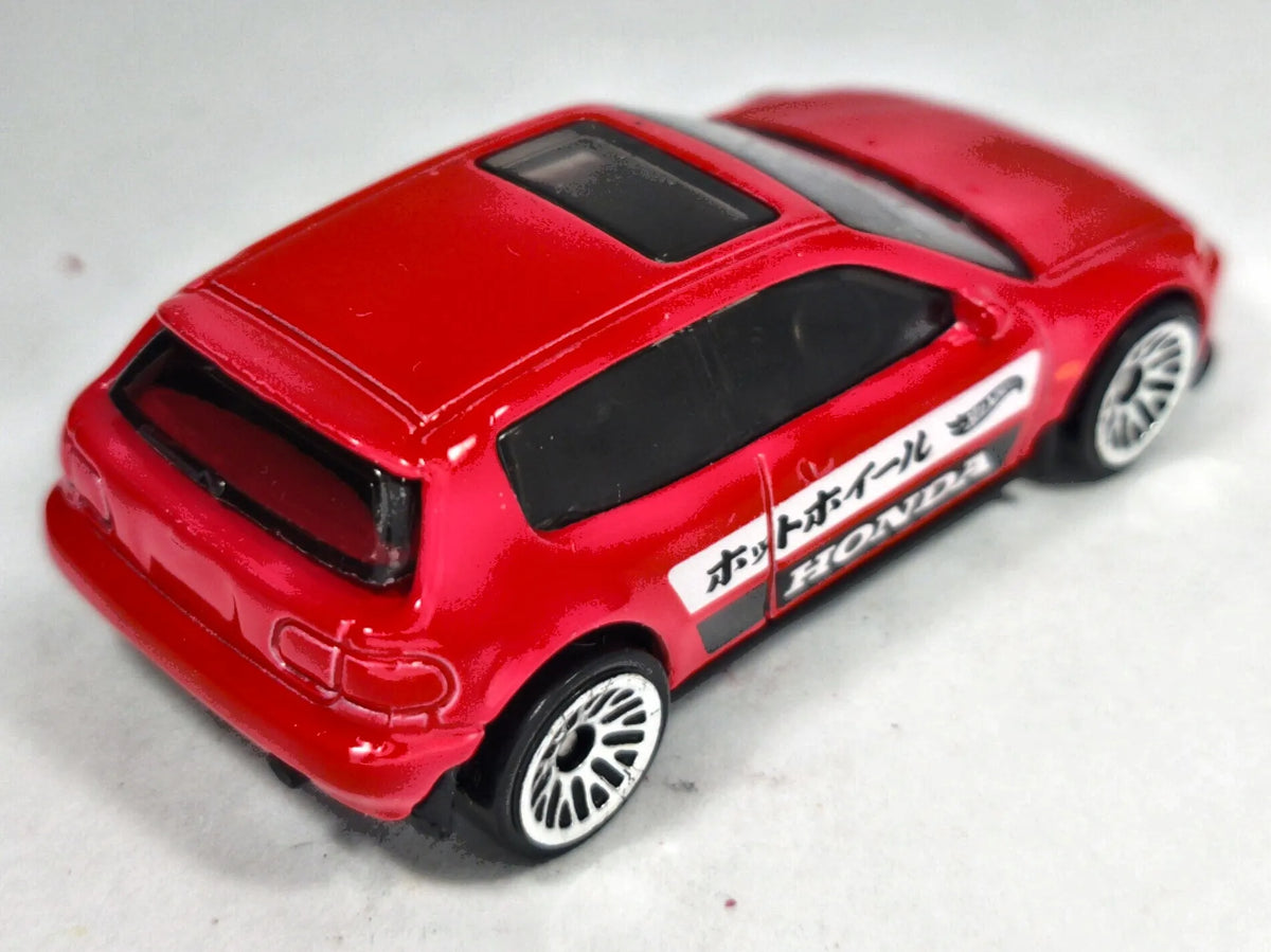 HONDA CIVIC EG Hot Wheels 2021 Czerwony 1:64 – zdjęcie 3