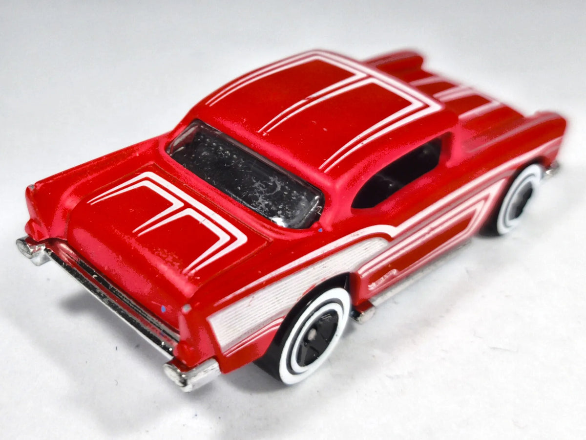 '57 Chevy Hot Wheels 1976-2018 1:64 Luzak Czerwony – zdjęcie 3