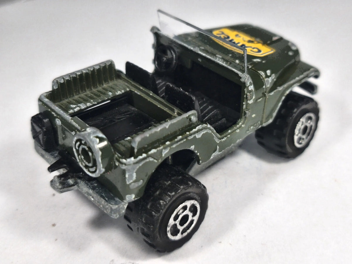 4X4 JEEP, CAMEL, Majorette, Made in France, NO.290, Zielony, 1:64, Resoraki – zdjęcie 3