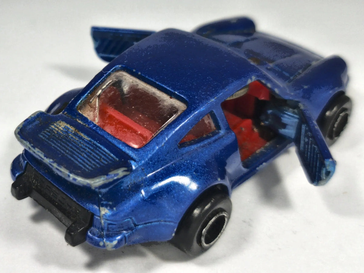 Porsche Turbo Majorette 1:57 Made in France Luzak Niebieski – zdjęcie 3