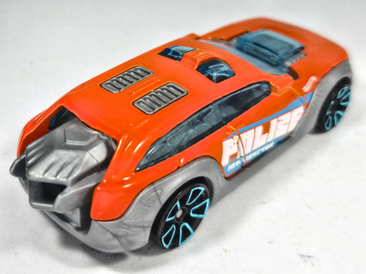 HW Pursuit Hot Wheels 2012 HW Racing 1:64 Luzak Pomarańczowy Policja – zdjęcie 3