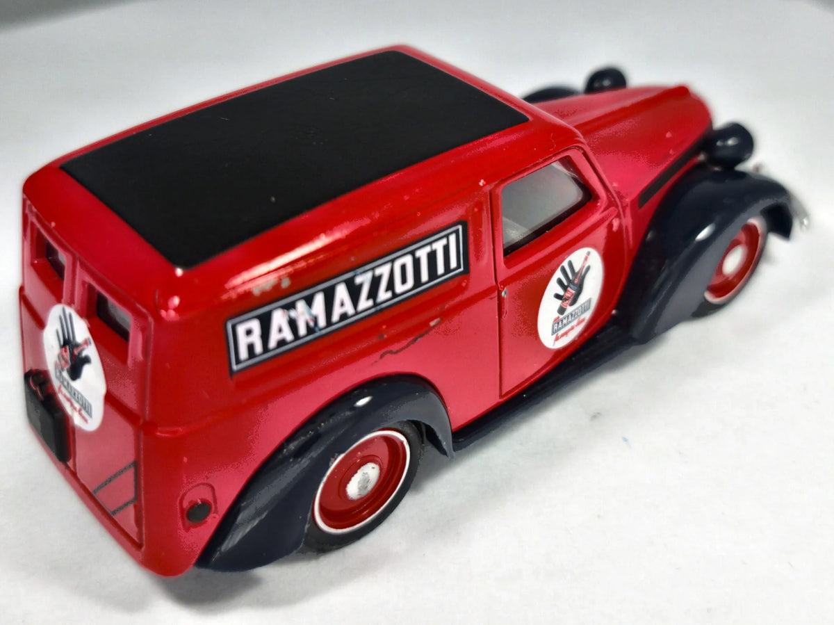 FIAT 1100E FURGONE 1950, RAMAZAOTTI, Brumm, Die cast Czerwony 1:43 Resoraki – zdjęcie 3