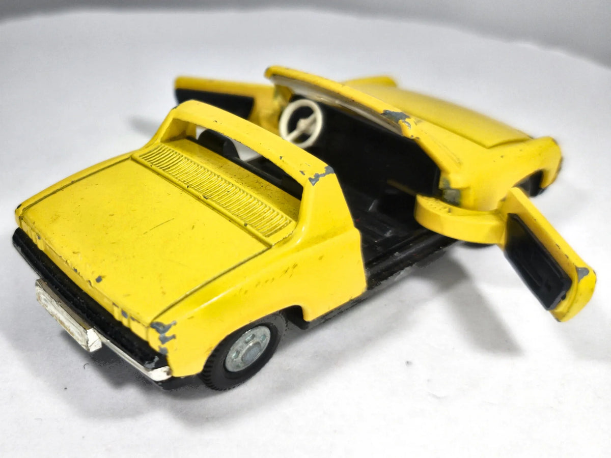 V/W PORSCHE 914 CABRIO Dinky Toys '70 Żółty 1:43 Made in England – zdjęcie 3