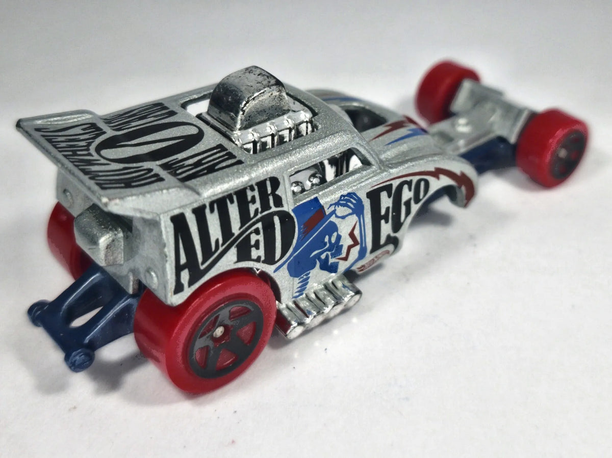 ALTERED EGO, HW Art Cars, Hot Wheels 2018, Die cast 1186, Srebrny, 1:64 – zdjęcie 3