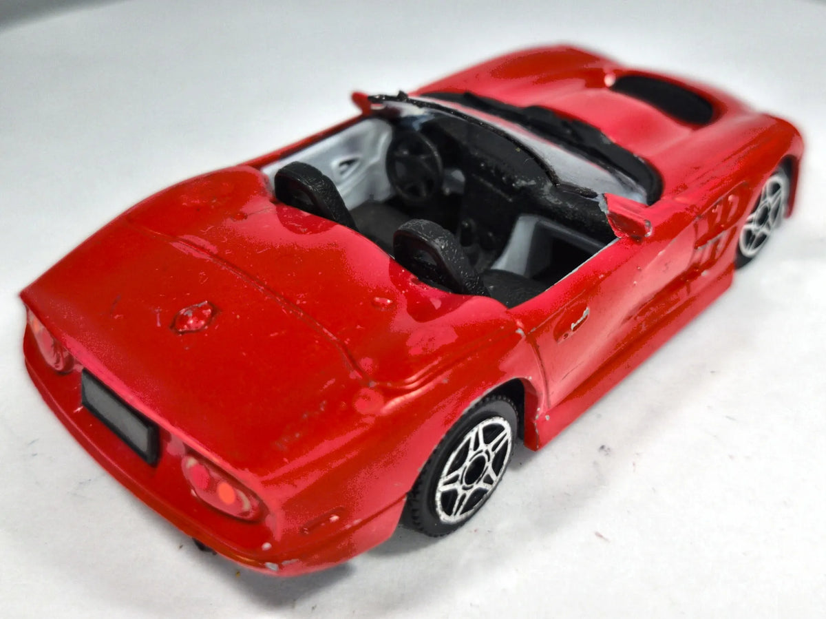 SHELBY SERIES 1 CABRIO Bburago Made in Italy Czerwony 1:43 – zdjęcie 3