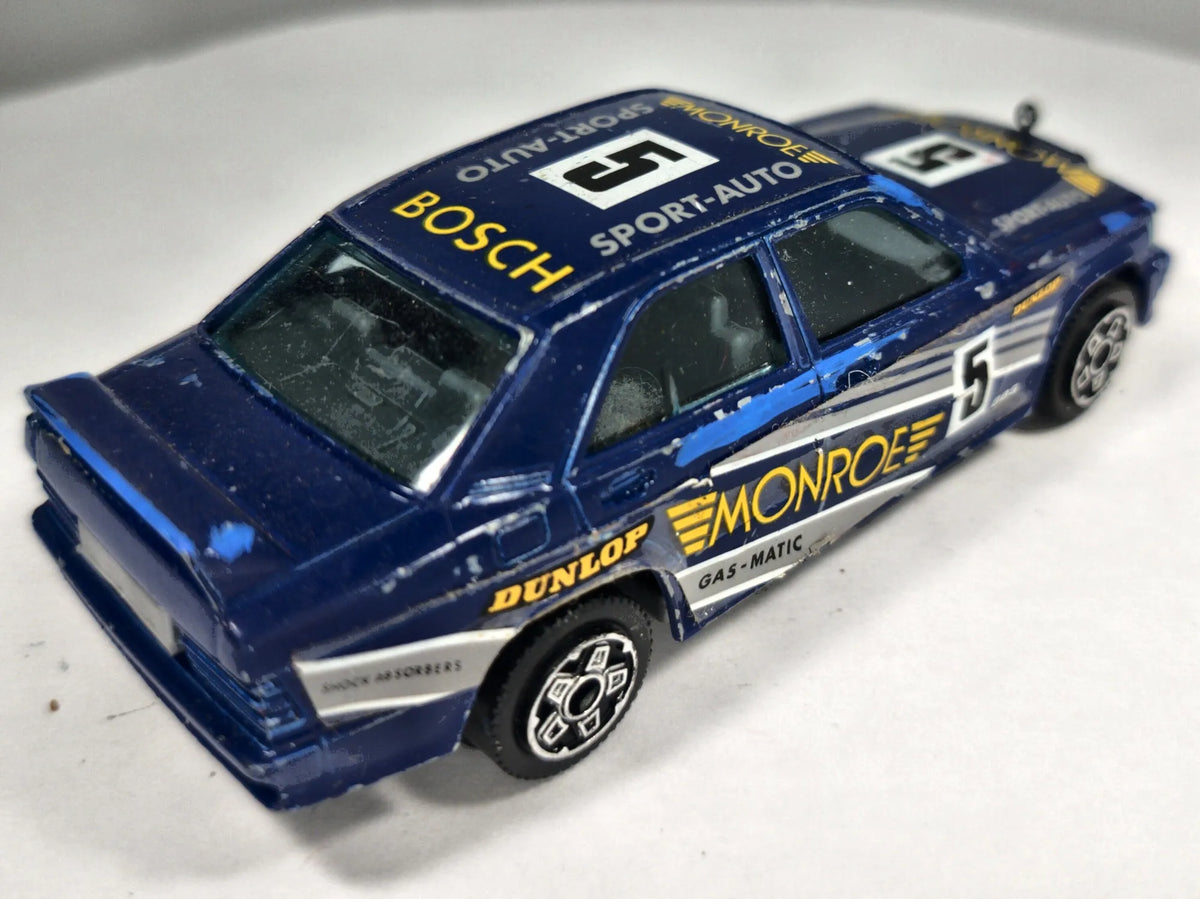 MERCEDES 190 E MONROE #5 Bburago Made in Italy Niebieski 1:43 – zdjęcie 3