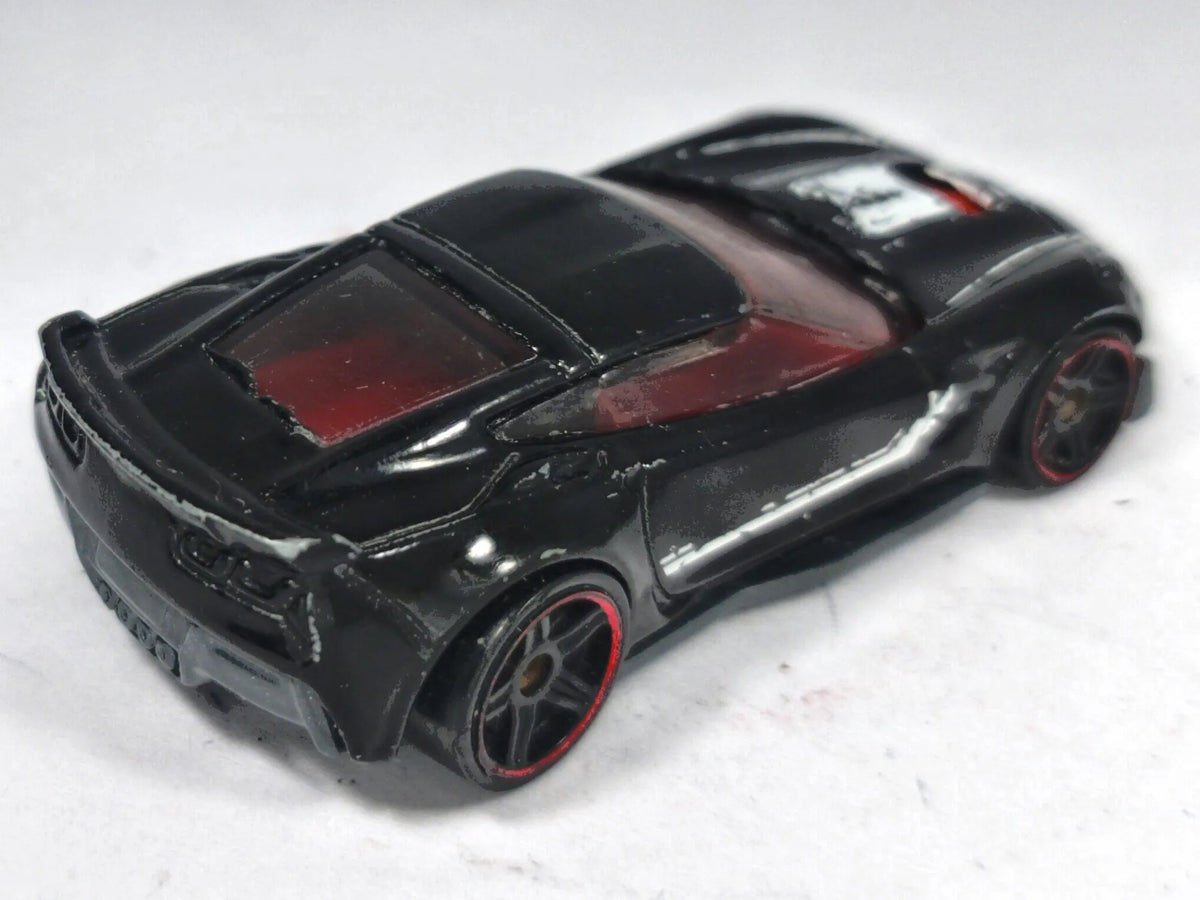 Corvette C7 Z06 Hot Wheels 2016 1:64 Luzak Czarny – zdjęcie 3