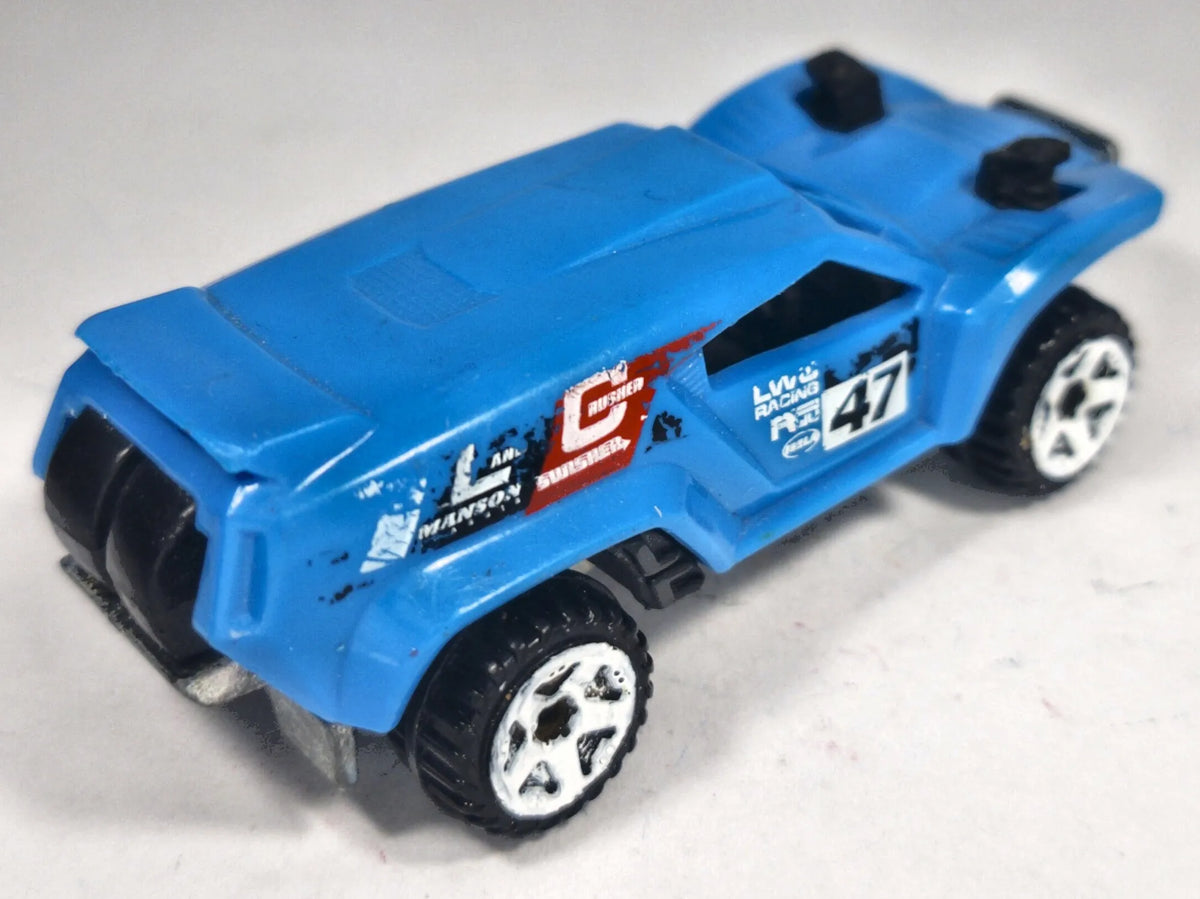 LAND CRUSHER, Hot Wheels 2013, Die cast 1 NL, Niebieski, 1:64, Resoraki – zdjęcie 3