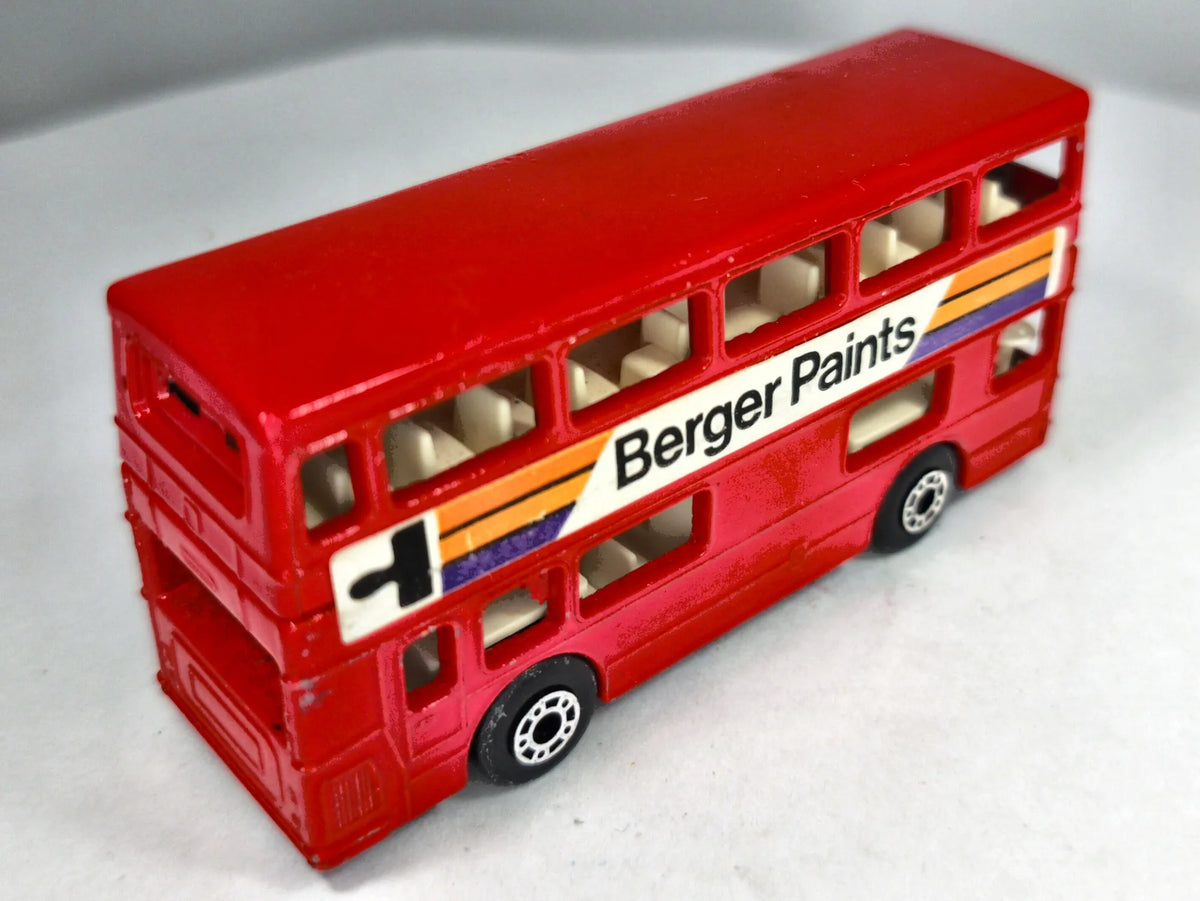 THE LONDONER Matchbox 1972 Czerwony 1:72 Made in England Berger Paints – zdjęcie 3