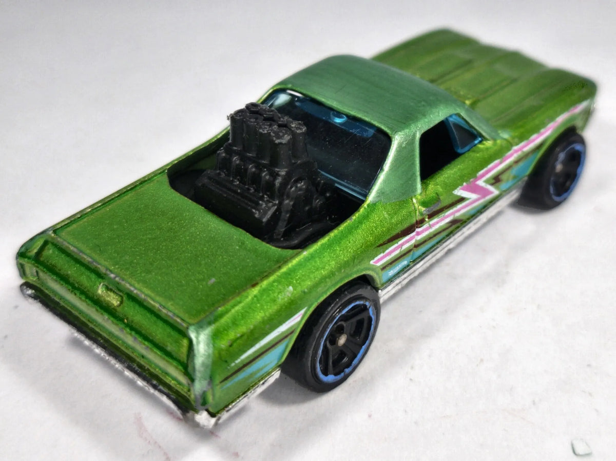 1970 CHEVROLET EL CAMINO, Hot Wheels, Die cast, Zielony, 1:64, Resoraki – zdjęcie 3
