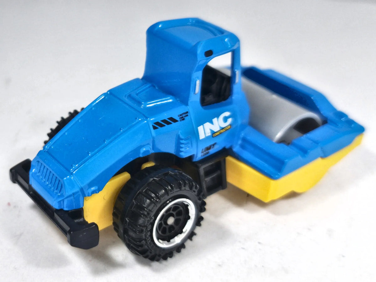 Road Roller Matchbox 2021 1:64 Walec drogowy Niebieski Budowa – zdjęcie 3