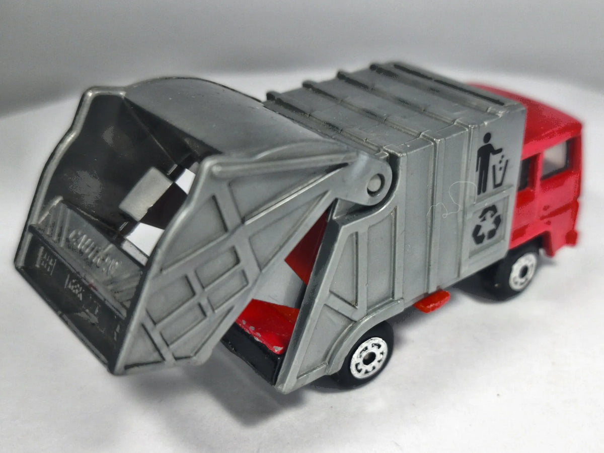 REFUSE TRUCK, ŚMIECIARKA, Matchbox 1979, Die cast, Czerwony, 1:64, Resoraki – zdjęcie 3