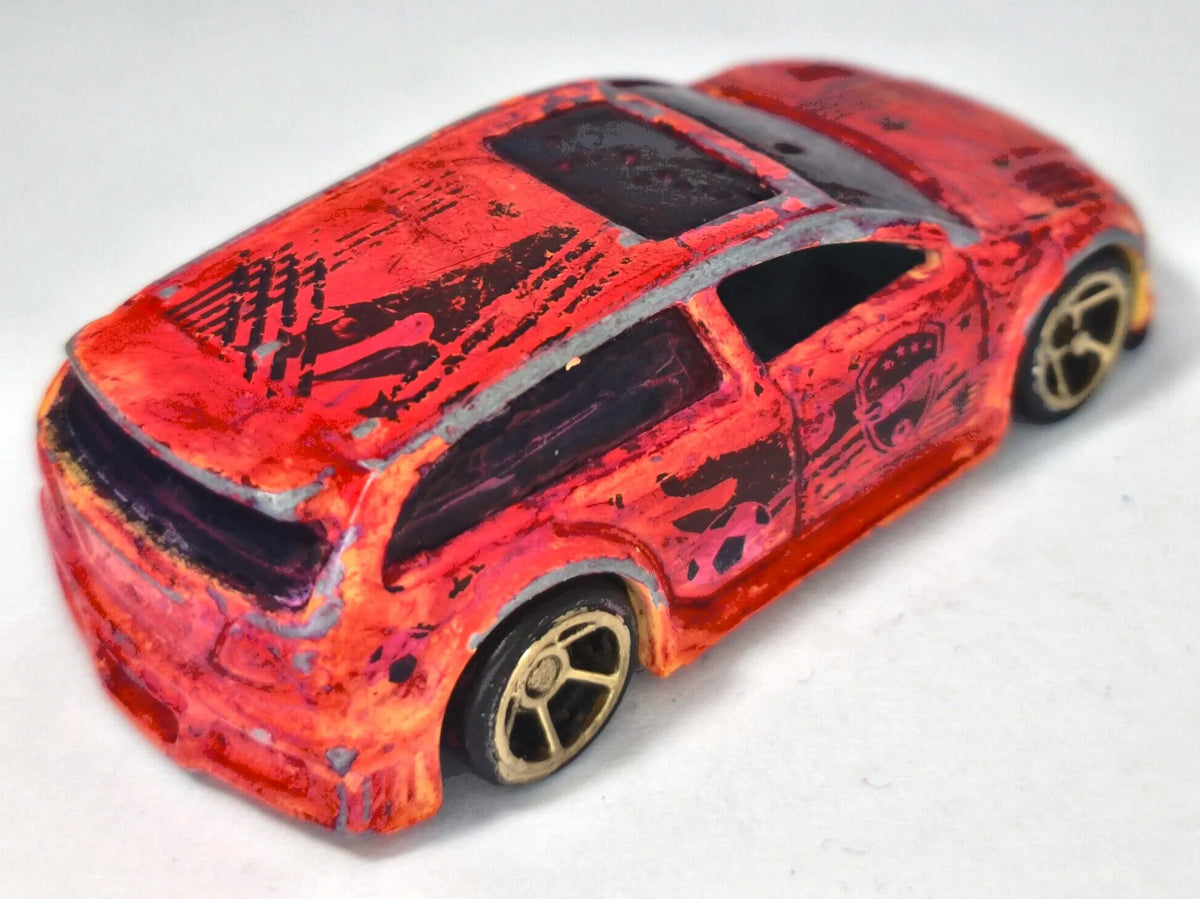 AUDACIOUS, Hot Wheels 2002, Die cast, Jaskrawy czerwony, 1:64, Resoraki – zdjęcie 3