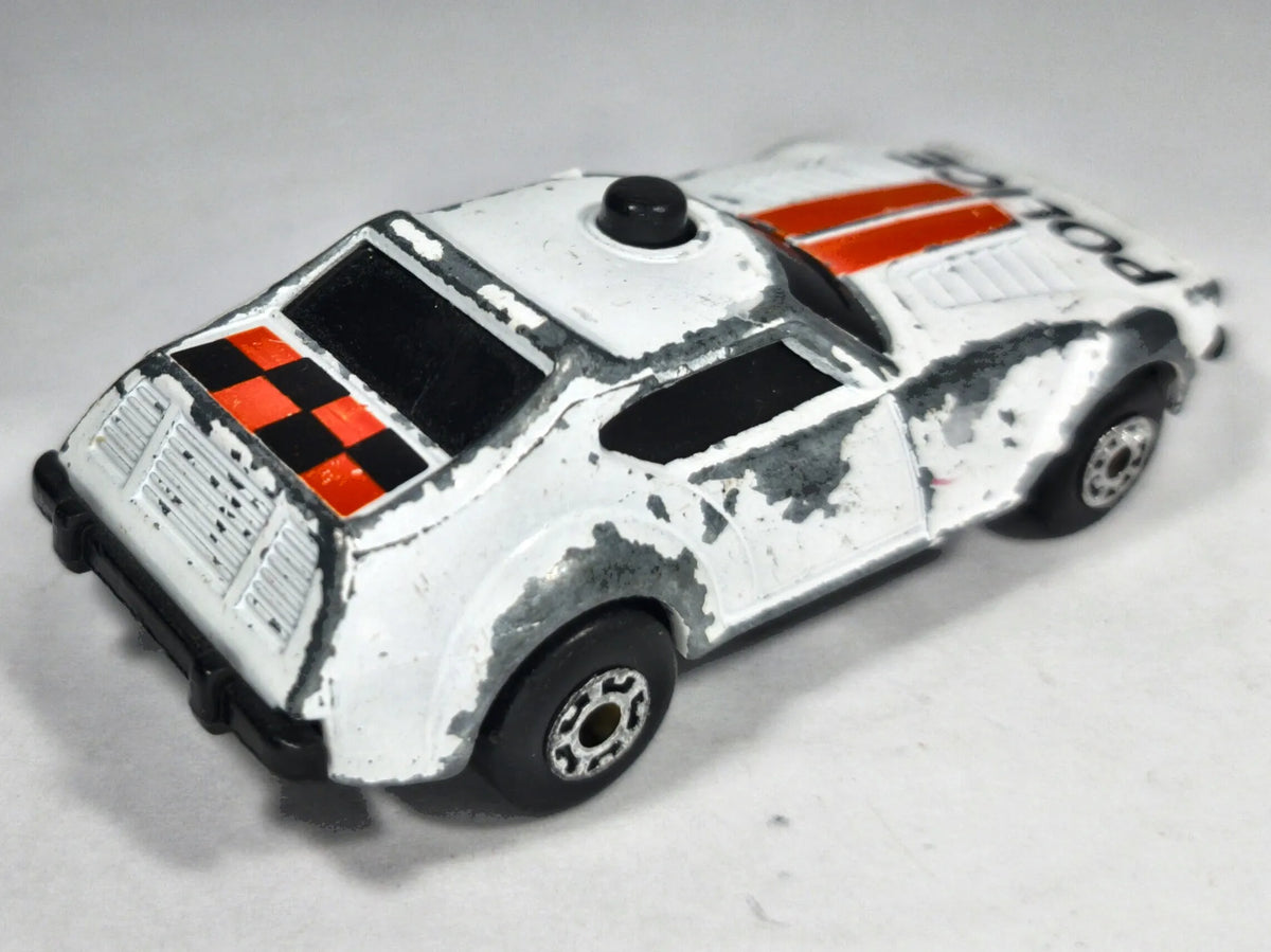 SUPER G.T. Policja Matchbox 1985 Biały 1:64 – zdjęcie 3