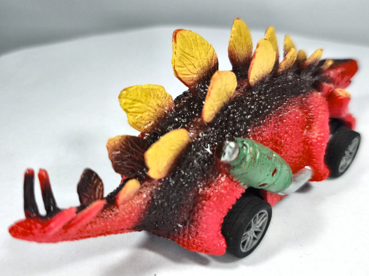 Samochód W Kształcie Stegozaura Dinobros Czerwony 1:55 – zdjęcie 3