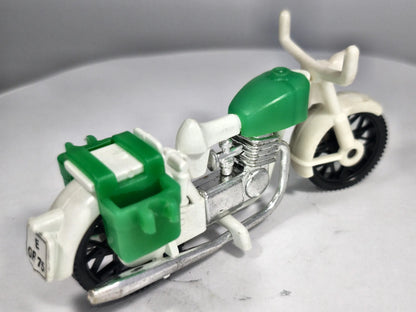 MOTOCYKL TURYSTYCZNY Z KUFRAMI POLICJA Playmobil 1983 Biały 1:18 – zdjęcie 3