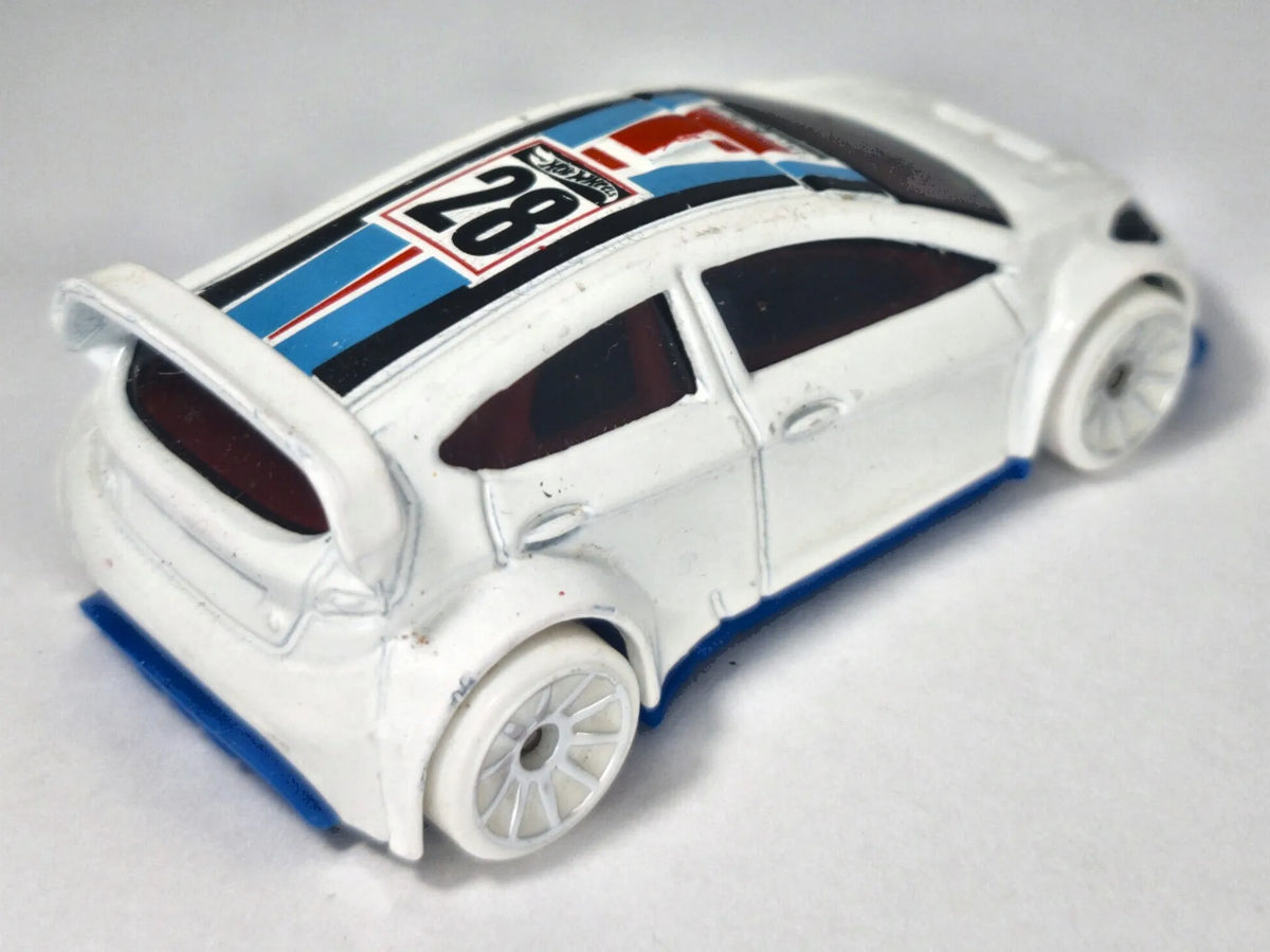 FORD FIESTA RALLY #28, Hot Wheels 2011, Die cast H39, Biały, 1:60, Resoraki – zdjęcie 3