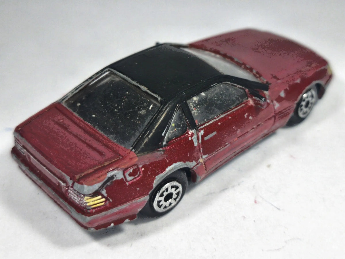 MERCEDES-BENZ 500 SL, Vintage Old Maisto, Die cast, Czerwony 1:60, Resoraki – zdjęcie 3