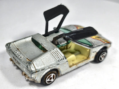 TURBO BMW Majorette 1976 Srebrny 1:60 Made in France – zdjęcie 3