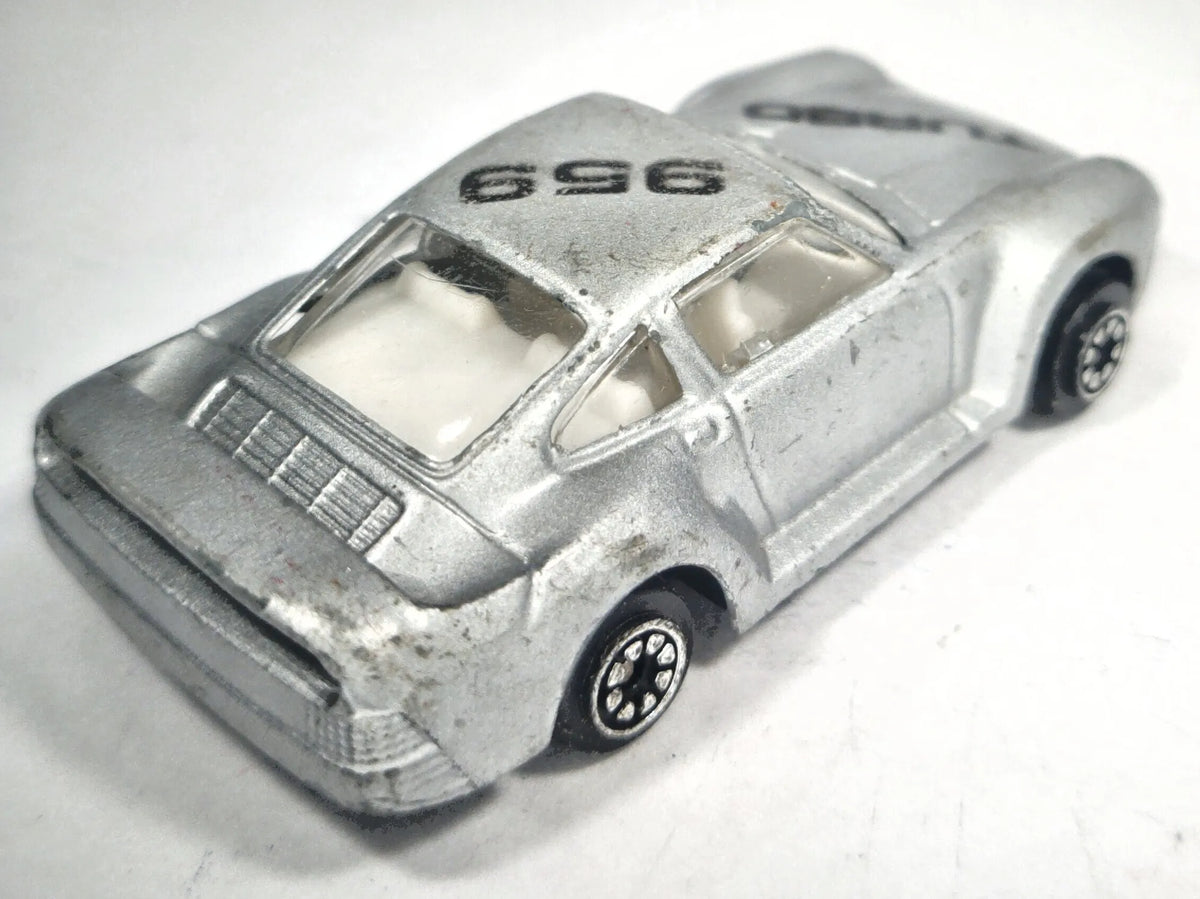 PORSCHE 959 TURBO, Yatming, Die cast, Srebrny, 1:64, Resoraki – zdjęcie 3