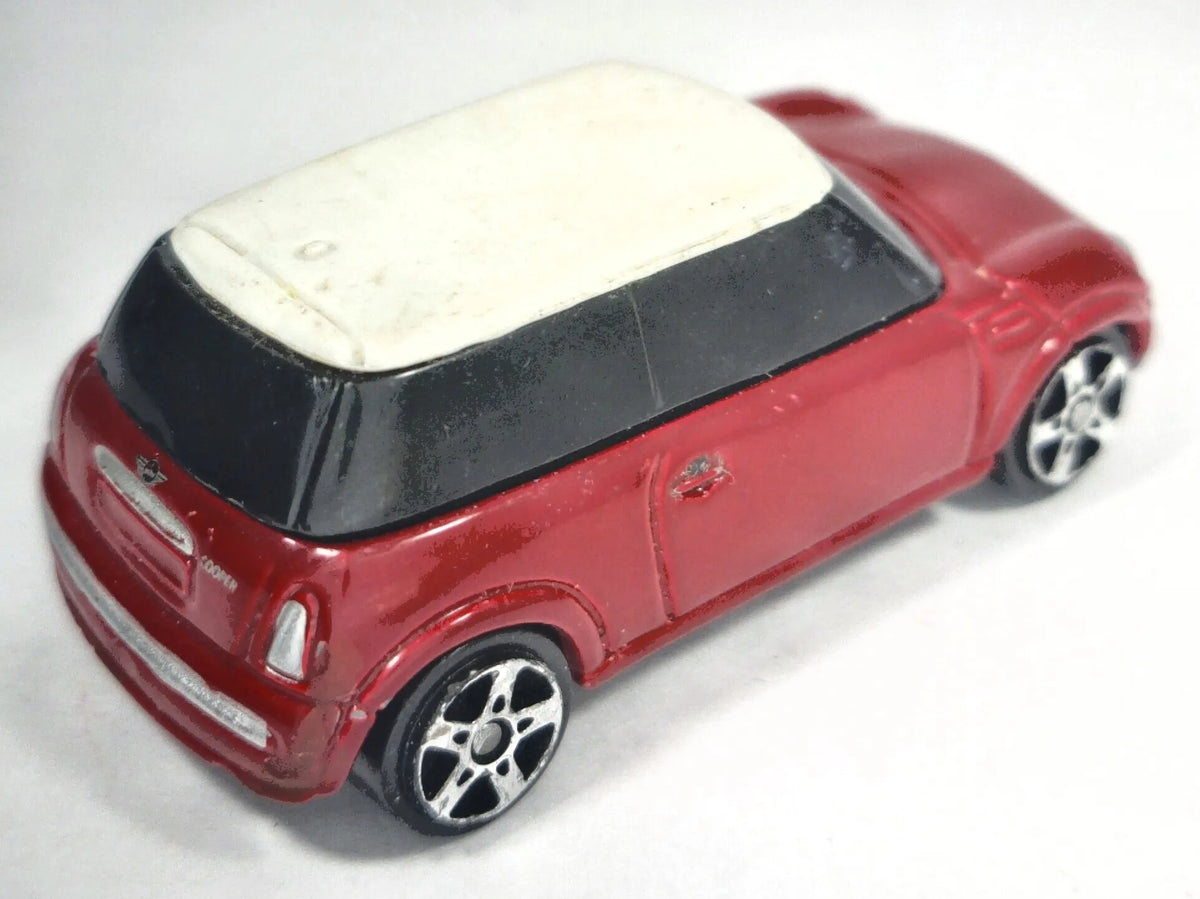MINI COOPER, Maisto, Die cast, Biały i Bordowy, 1:64, Resoraki – zdjęcie 3