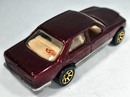 1983 MERCEDES-BENZ 380 SEL Hot Wheels 1991 Bordowy 1:64 2xMetal – zdjęcie 3