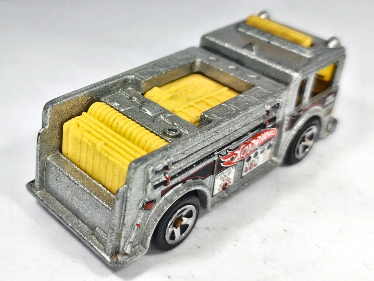 Fire Eater Hot Wheels 1976 1:64 Wóz strażacki Luzak Srebrny Straż pożarna – zdjęcie 3