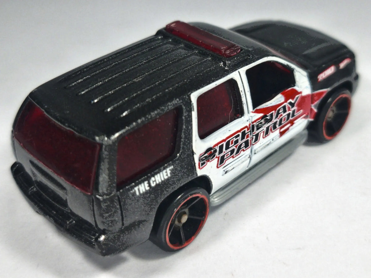 '07 CHEVY TAHOE POLICE, The Chief, Hot Wheels 2010 Die cast COE Czarny 1:64 – zdjęcie 3
