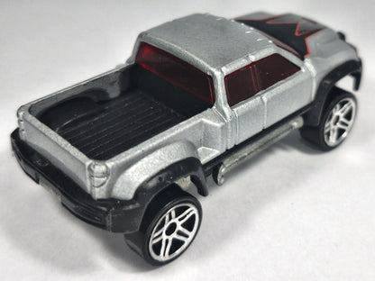MEGA-DUTY, PICKUP TRUCK, Hot Wheels 2001, Die cast, Srebrny, 1:64, Resoraki – zdjęcie 3
