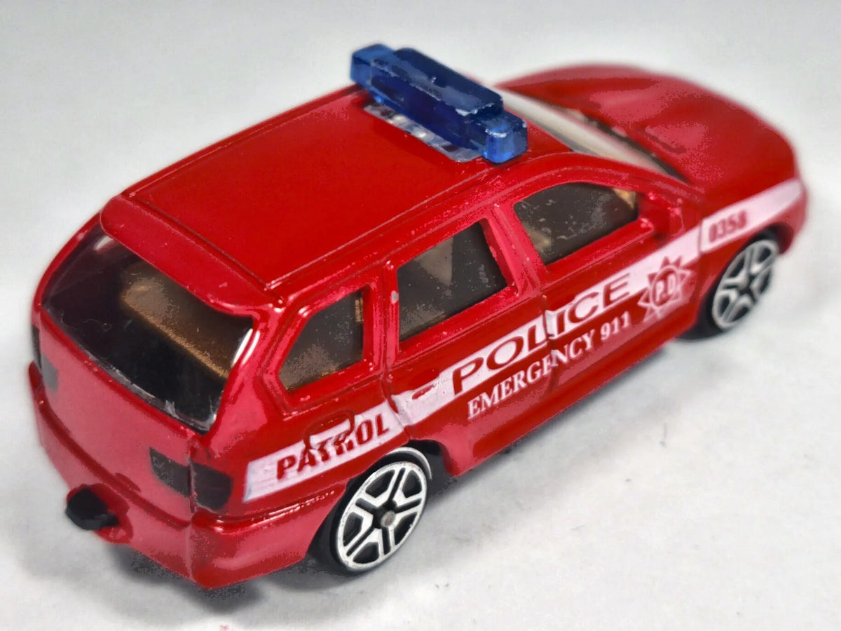 BMW 3 SERIES TOURING – POLICE, Unbranded 2003, Die cast, Czerwony, 1:68 – zdjęcie 3
