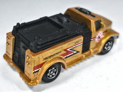 Highway Rewcue Matchbox 2012 1:64 Wóz strażacki Złoty Straż pożarna – zdjęcie 3