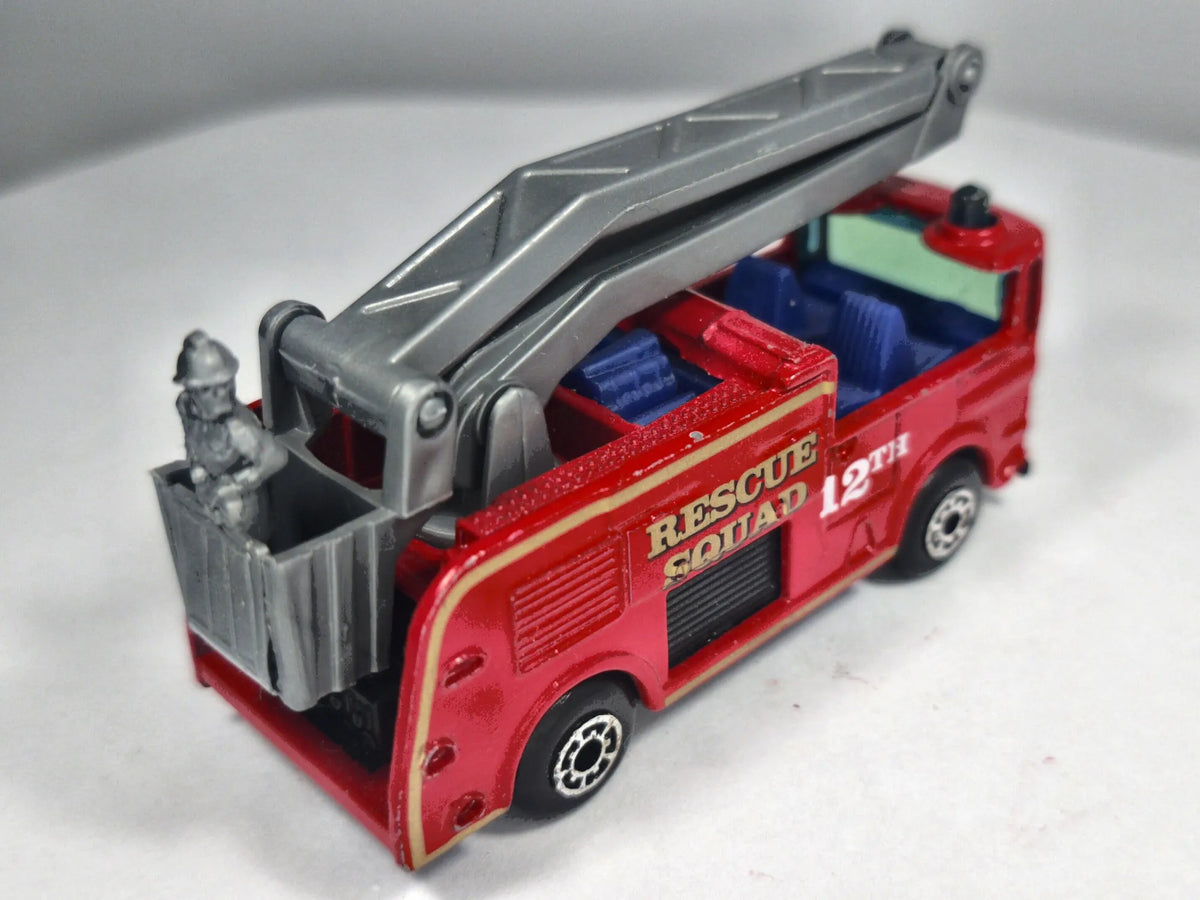 SNORKEL RESCUE SQUAD, STRAŻ POŻARNA, Matchbox 1981, Czerwony 1:100 Resoraki – zdjęcie 3