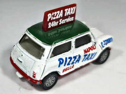 ROVER MINI Pizza Taxi 24hr Service SIKU '80 Biały 1:43 Made in Germany – zdjęcie 3