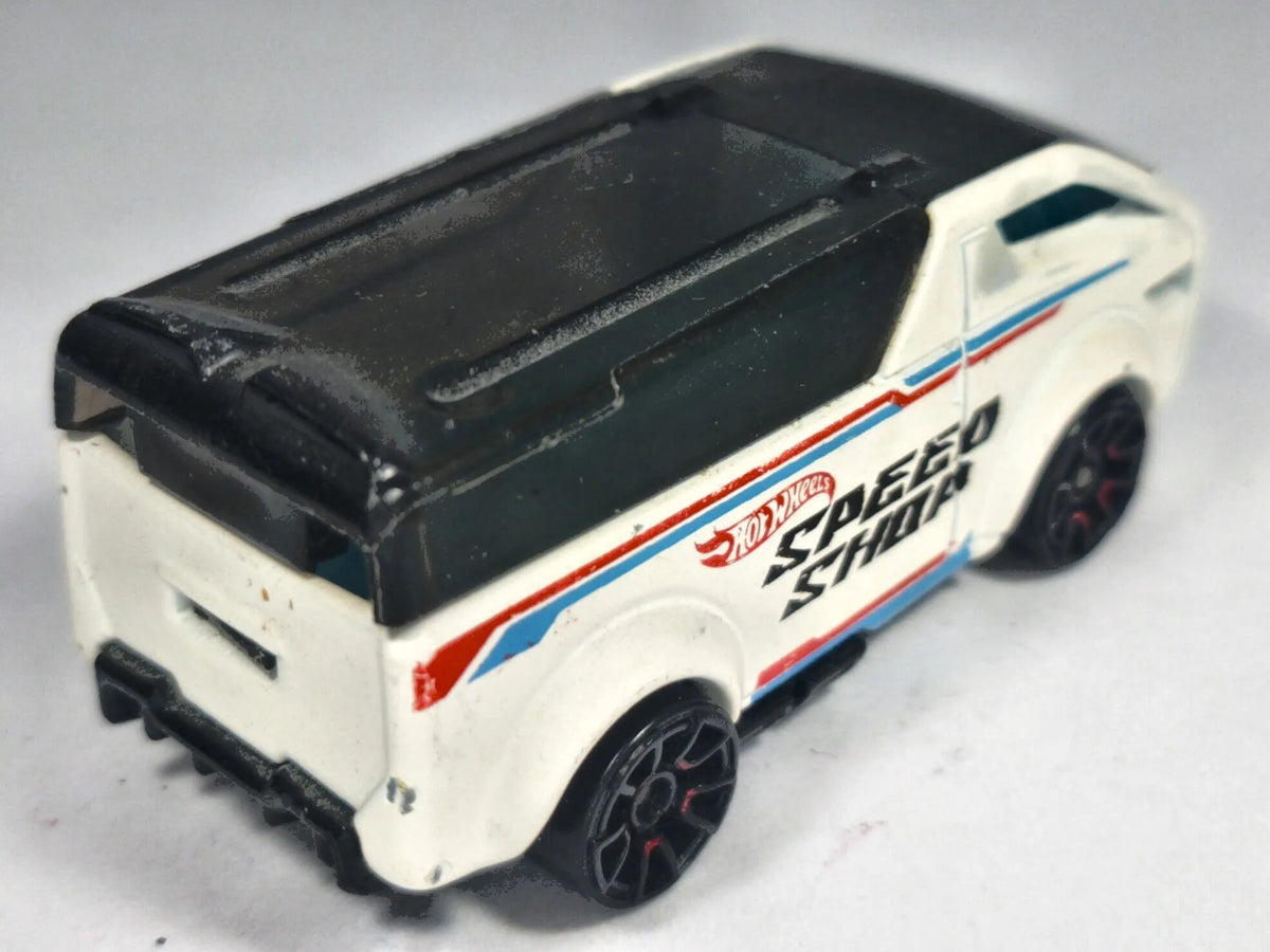 SPEED DOZER, Speed Shop, Hot Wheels 2013, Die cast BD07 Biały 1:64 Resoraki – zdjęcie 3