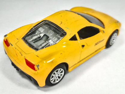 Jak Ferrari 458 Italia Unbranded 1:49 Made in China Coupe Luzak Żółty – zdjęcie 3