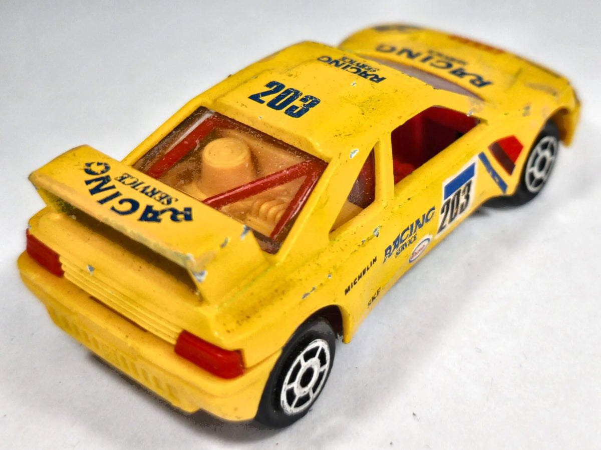 PEUGEOT 405 T 16 RACING 203 Majorette Made in France Żółty 1:60 – zdjęcie 3