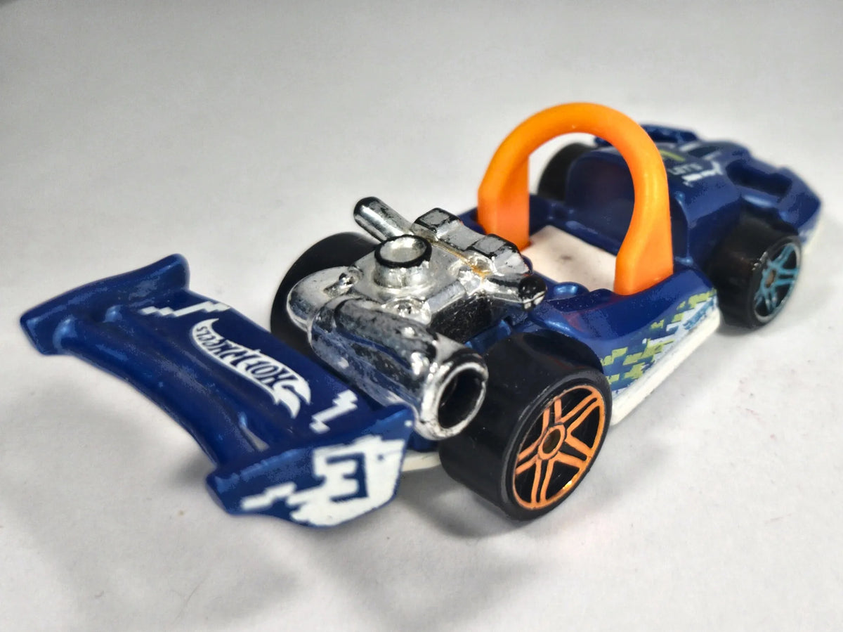 LET'S GO, Hot Wheels 2013, Die cast 1 NL, Niebieski, 1:64, Resoraki – zdjęcie 3