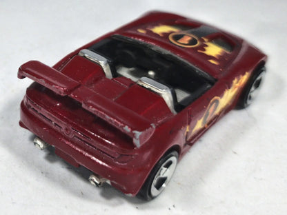 Tantrum Hot Wheels 2001 Ragtops & Roadsters 1:64 Luzak Czerwony – zdjęcie 3