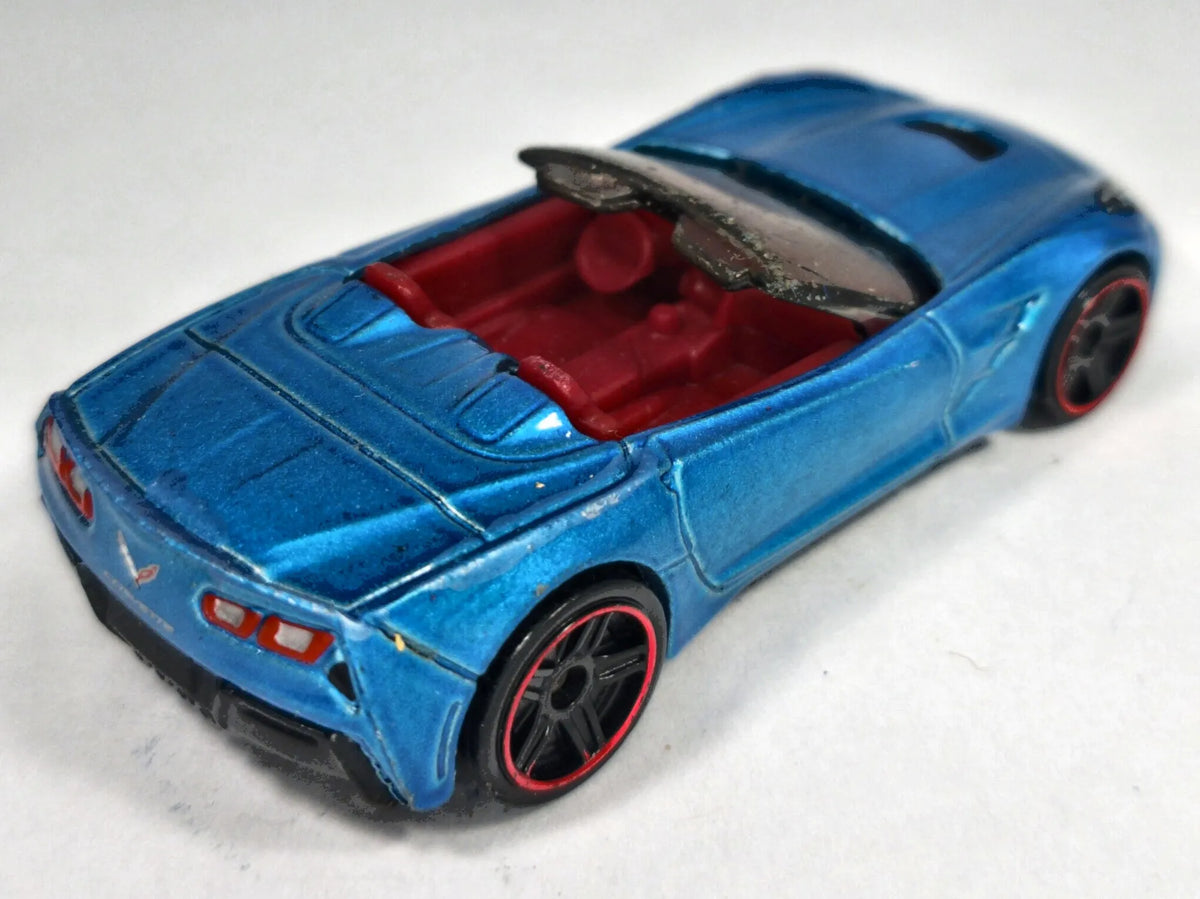'14 CORVETTE STINGRAY CABRIO Hot Wheels 2013 Niebieski 1:64 – zdjęcie 3