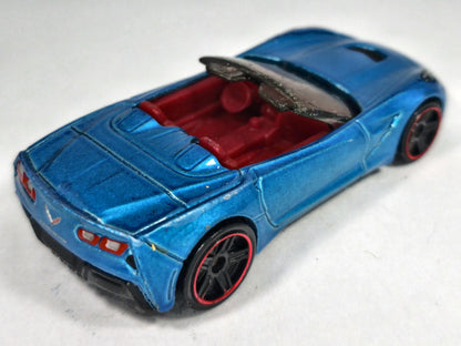 '14 CORVETTE STINGRAY CABRIO Hot Wheels 2013 Niebieski 1:64 – zdjęcie 3