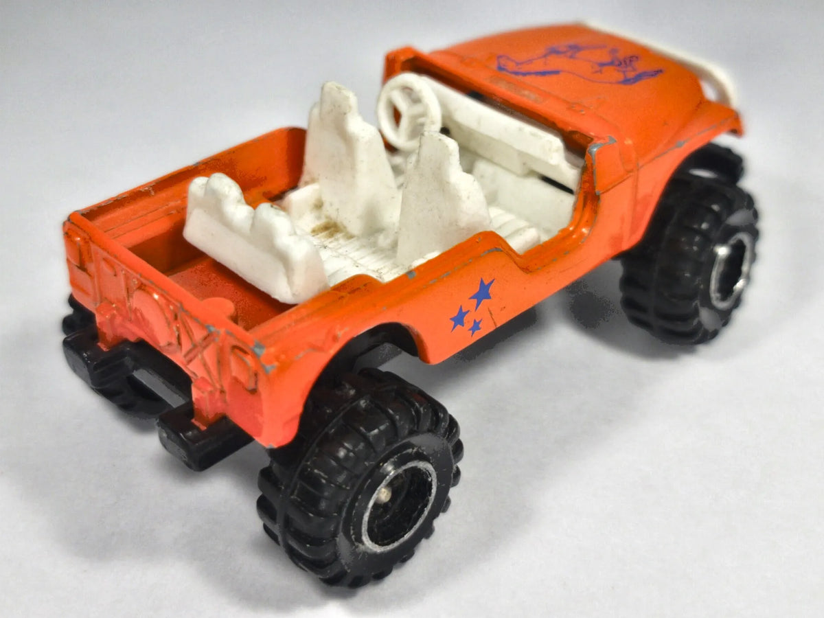 JEEP TERENOWY, Corgi Ok 1980, Made in Gt Britan, Pomarańczowy 1:64 Resoraki – zdjęcie 3