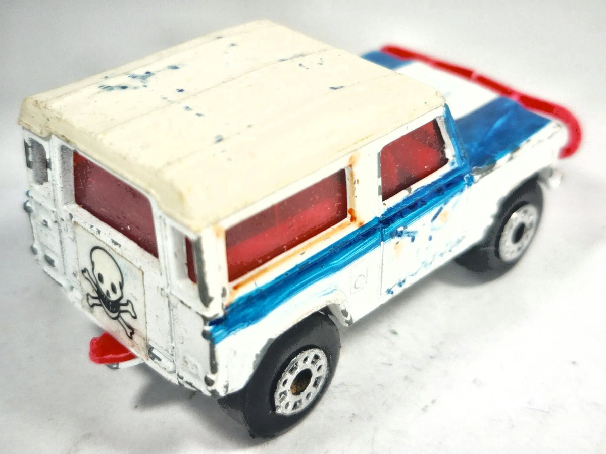 LAND ROVER NINETY, Matchbox 1987, Die cast, Biały, 1:64, Resoraki – zdjęcie 3