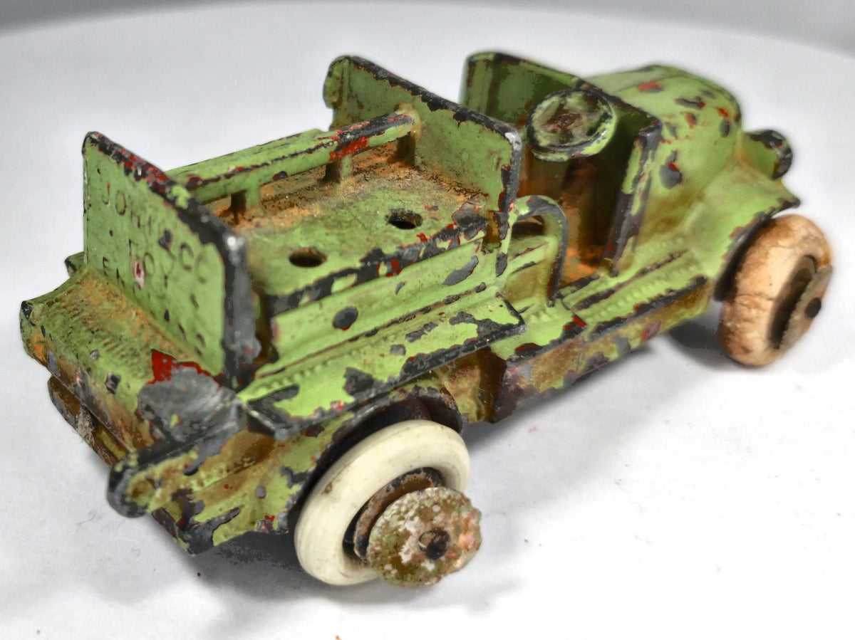 WOJSKOWA CIĘŻARÓWKA Z ODLEW ŻELIWNY Hubley 1920's 1:43 Made in England – zdjęcie 3