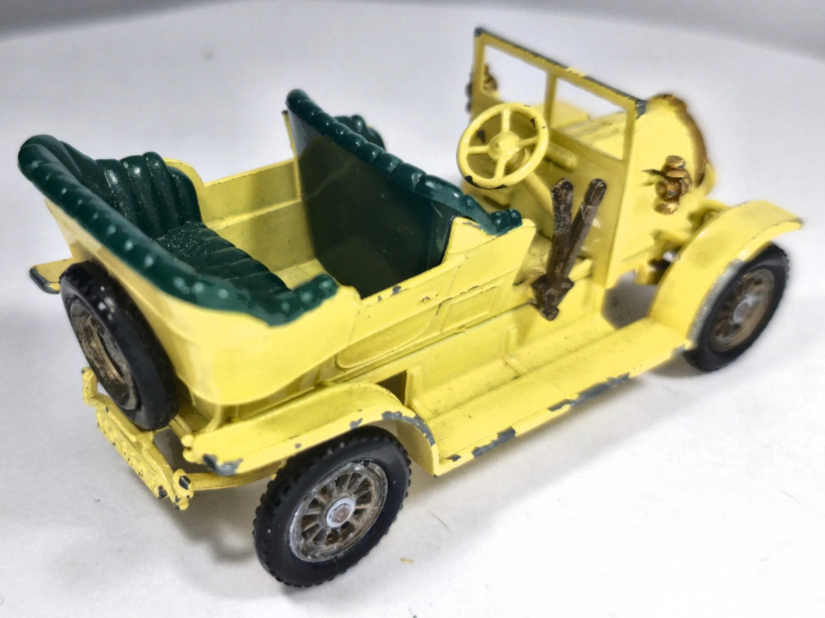 1904 SPYKER Models of Yeasteryear Matchbox 1974 Żółty 1:43 Made in England – zdjęcie 3